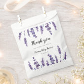 Eleganter Blumenlavender Baby Shower Geschenktütchen (Ausgeschnitten)