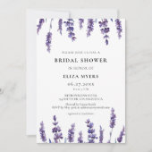Eleganter Blumenlavender Bridal-Duschladen Einladung (Vorderseite)
