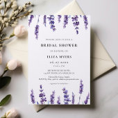 Eleganter Blumenlavender Bridal-Duschladen Einladung
