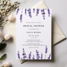 Eleganter Blumenlavender Bridal-Duschladen