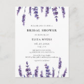 Eleganter Blumenlavender Bridal-Duschladen Postkarte (Vorderseite)