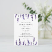 Eleganter Blumenlavender Bridal-Duschladen Postkarte (Stehend Vorderseite)