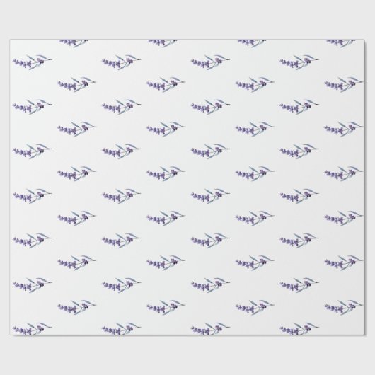 Eleganter Blumenlavender Geschenkpapier (Flach)