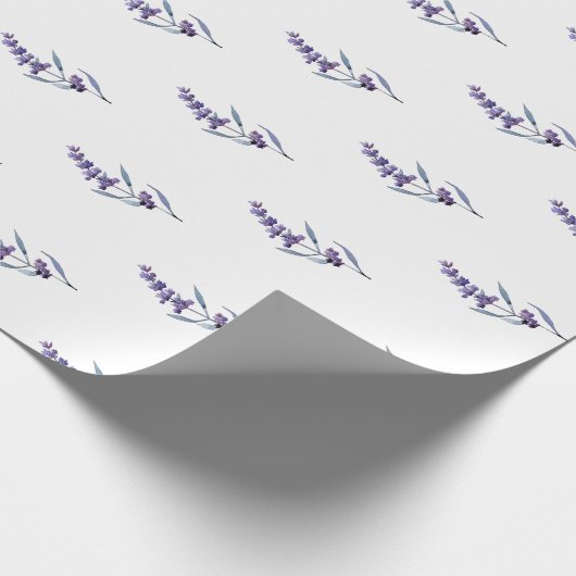 Eleganter Blumenlavender Geschenkpapier (Ecke)
