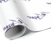 Eleganter Blumenlavender Geschenkpapier (Rolleneckpunkt)