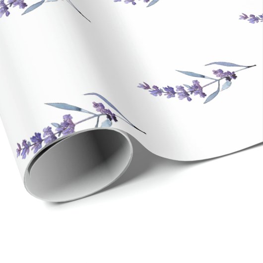 Eleganter Blumenlavender Geschenkpapier (Rolleneckpunkt)