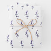 Eleganter Blumenlavender Geschenkpapier Set (Beispiel)