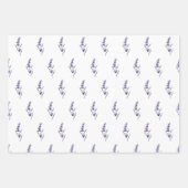 Eleganter Blumenlavender Geschenkpapier Set (Vorderseite)
