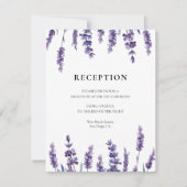 Eleganter Blumenlavender Hochzeitskarte Einladung (Vorderseite)