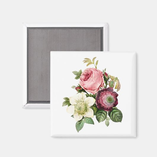Eleganter Blumenmagnet in der Rose Magnet (Vorderseite/Rückseite)