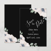 Eleganter Blumenmohn Chic Modern Einfach Save The Date (Vorne/Hinten)