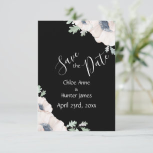 Eleganter Blumenmohn Chic Modern Einfach Save The Date