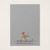 Eleganter Blumenmohn Earring Necklace Kraft (Vorderseite)