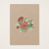 Eleganter Blumenmohn Earring Necklace Kraft (Rückseite)