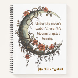 Eleganter Blumenmond Notizblock