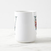 Eleganter Blumenmonogramm-Becher, Geburtstagsgesch Kaffeetasse (Mittel)