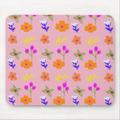 Eleganter Blumenmousepad - HandGezeichnet Blume Pa Mousepad (Vorne)