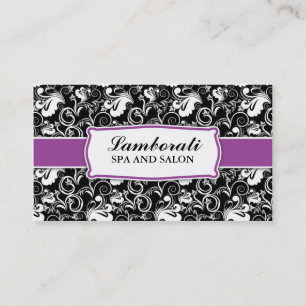 Eleganter Blumenmuster-Stylist-Salon-Friseur Visitenkarte