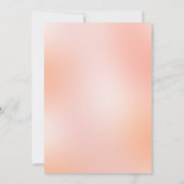 Eleganter Blumenpfirsich und dutzende Blauer Hochz Einladung (Rückseite)