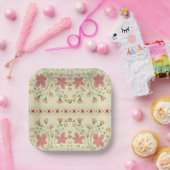 Eleganter Blumenplatz Pappteller (Party)