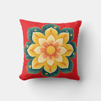 Eleganter Blumenprint-Dekokissen Kissen
