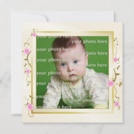 Eleganter Blumenrahmen Ankündigung