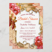 Eleganter Blumenrahmen Boho Bridal Dusche Einladun Einladung (Vorne/Hinten)