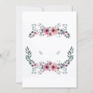 Eleganter Blumenrahmen Einladung