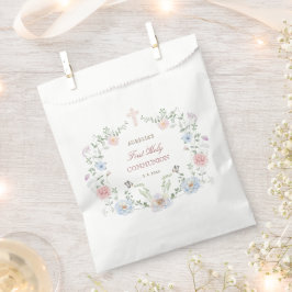Eleganter Blumenrahmen Erste Kommunion Geschenktütchen