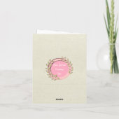 Eleganter Blumenrahmen: für jeden Anlass Einladung (Rückseite)