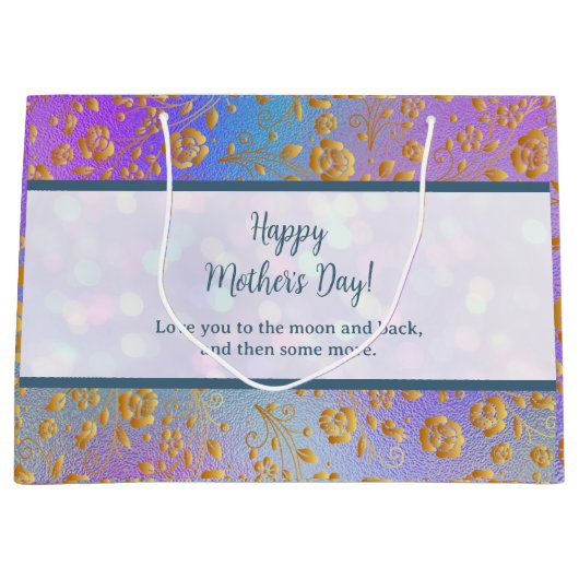 Eleganter Blumenrahmen: für jeden Anlass Große Geschenktüte (Vorderseite)