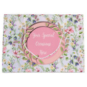 Eleganter Blumenrahmen: für jeden Anlass Große Geschenktüte (Vorderseite)