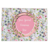 Eleganter Blumenrahmen: für jeden Anlass Große Geschenktüte (Rückseite)