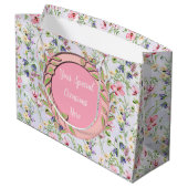 Eleganter Blumenrahmen: für jeden Anlass Große Geschenktüte (Rückseite Schrägansicht)