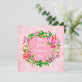 Eleganter Blumenrahmen: für jeden Anlass Karte (Stehend Vorderseite)