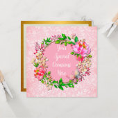 Eleganter Blumenrahmen: für jeden Anlass Karte (Vorderseite/Rückseite Beispiel)