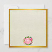 Eleganter Blumenrahmen: für jeden Anlass Karte (Rückseite)