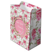 Eleganter Blumenrahmen: für jeden Anlass Mittlere Geschenktüte (Rückseite Schrägansicht)