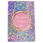 Eleganter Blumenrahmen: für jeden Anlass Mittlere Geschenktüte (Vorderseite)