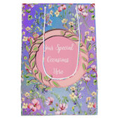 Eleganter Blumenrahmen: für jeden Anlass Mittlere Geschenktüte (Rückseite)