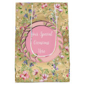 Eleganter Blumenrahmen: für jeden Anlass Mittlere Geschenktüte (Rückseite)