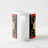 Eleganter Blumenrahmen Jumbo-Tasse (Rückseite)