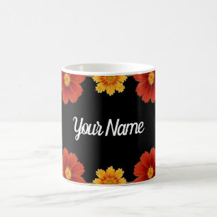 Eleganter Blumenrahmen Kaffeetasse