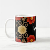 Eleganter Blumenrahmen Kaffeetasse (Links)
