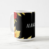Eleganter Blumenrahmen Kaffeetasse (Vorderseite Links)