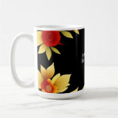 Eleganter Blumenrahmen Kaffeetasse (Links)