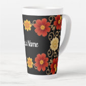 Eleganter Blumenrahmen Milchtasse (Rechte Ecke)