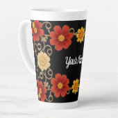 Eleganter Blumenrahmen Milchtasse (Linke Ecke)