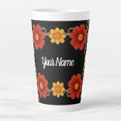 Eleganter Blumenrahmen Milchtasse (Vorderseite)