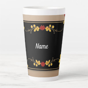 Eleganter Blumenrahmen Milchtasse